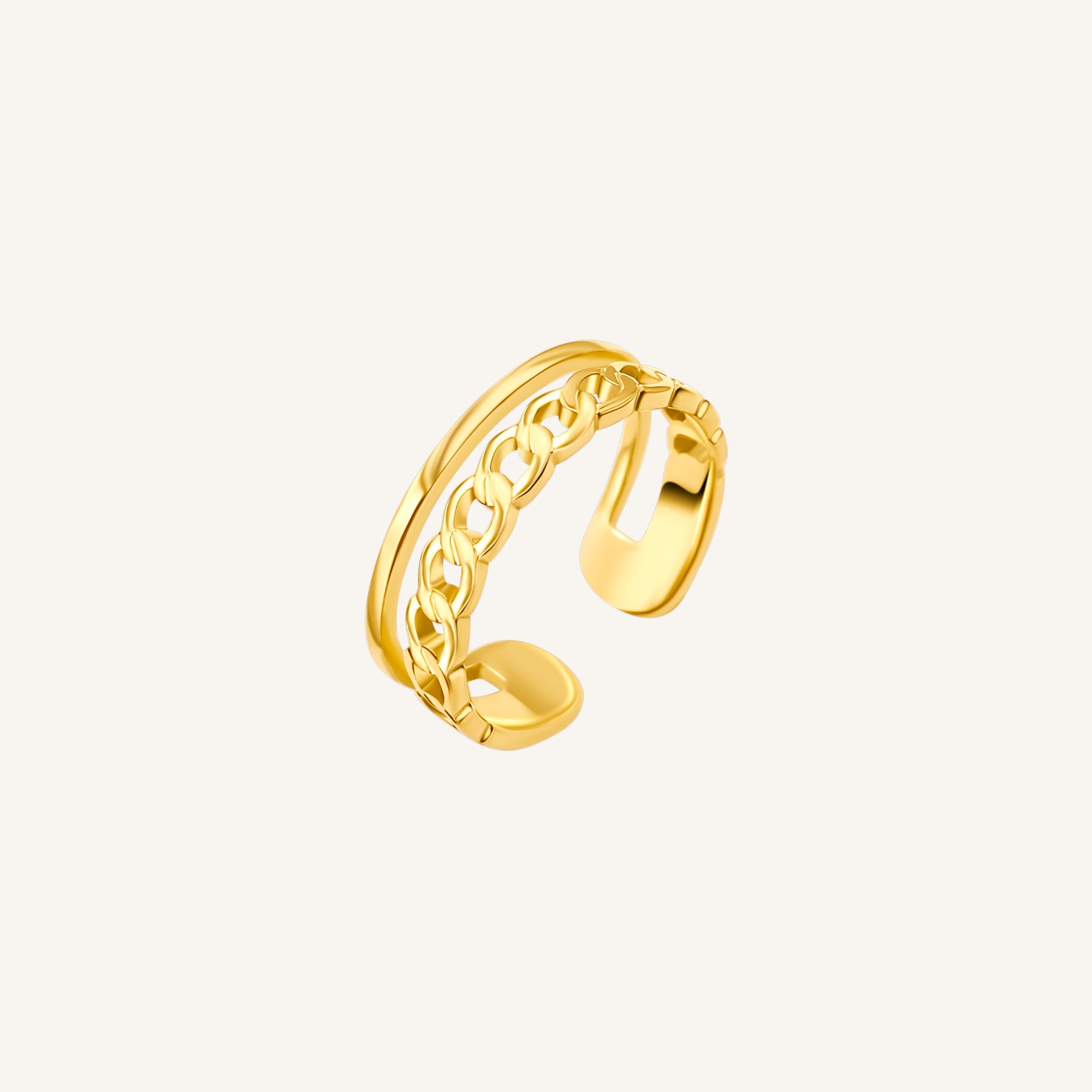 Double chain ring