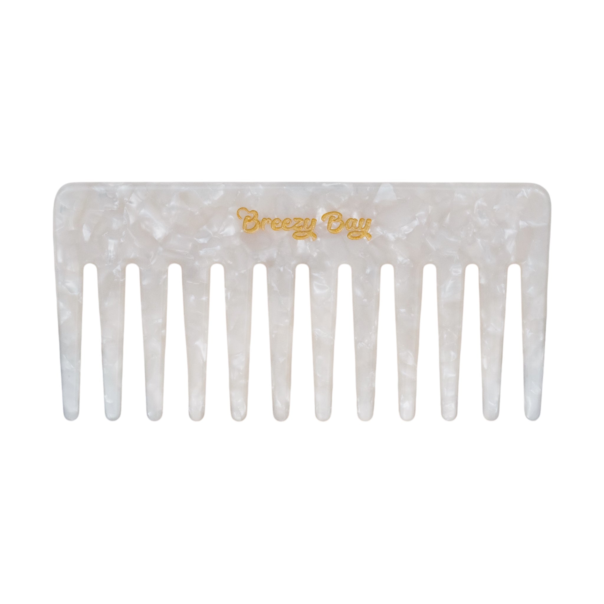 Marble White Hair Comb