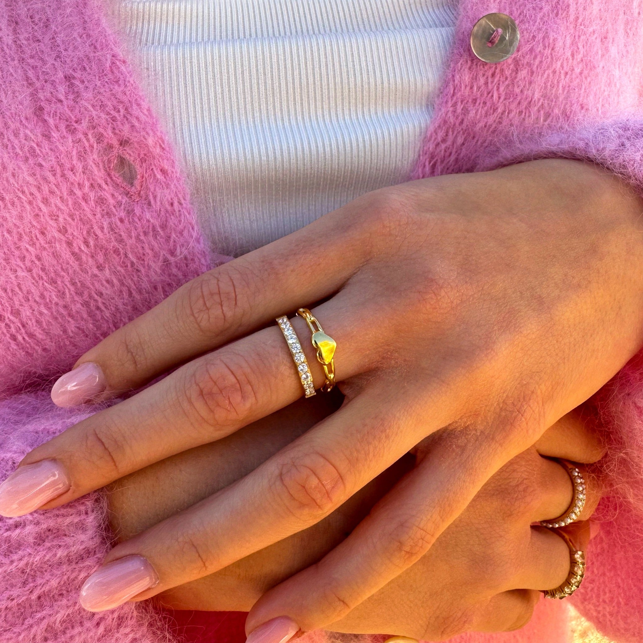 Heart Chain Ring