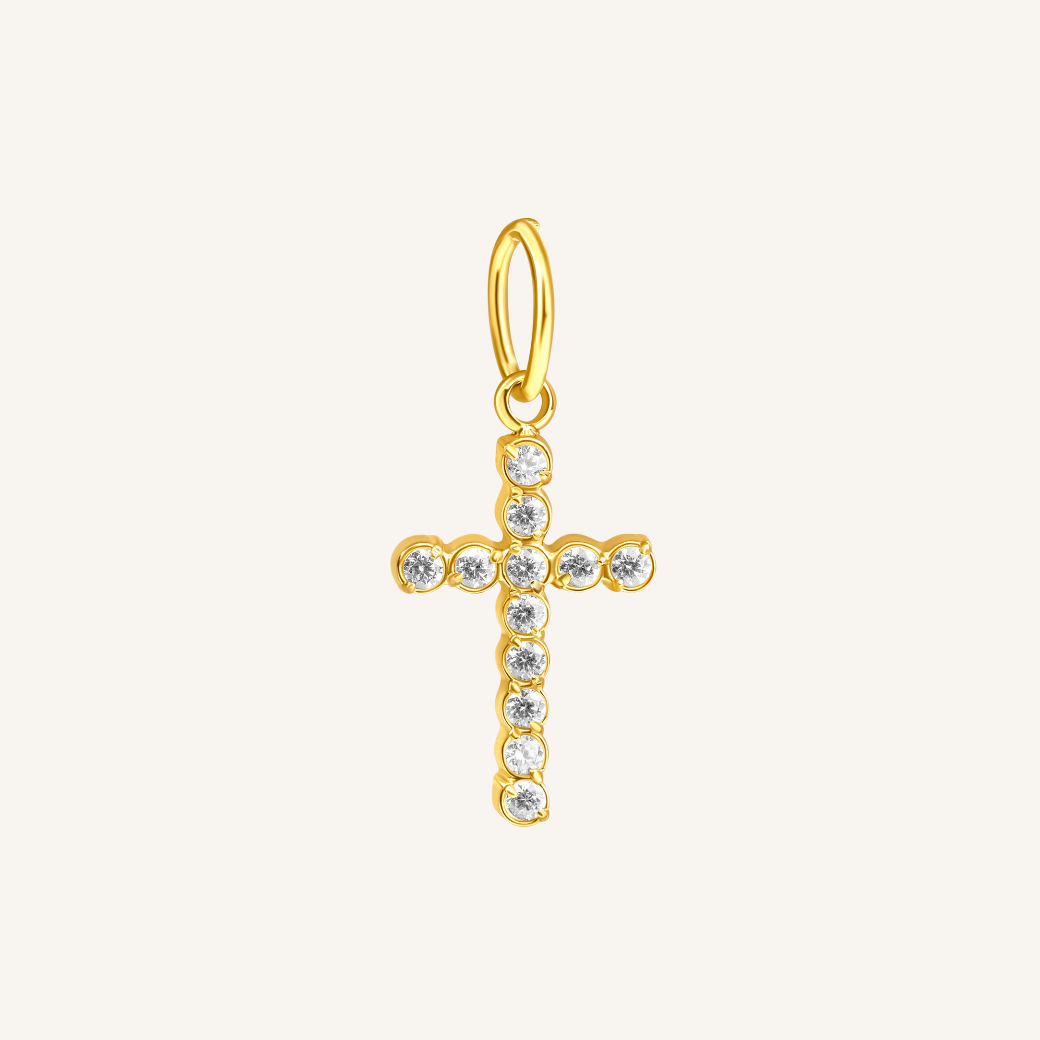 Sparkling Cross Charm