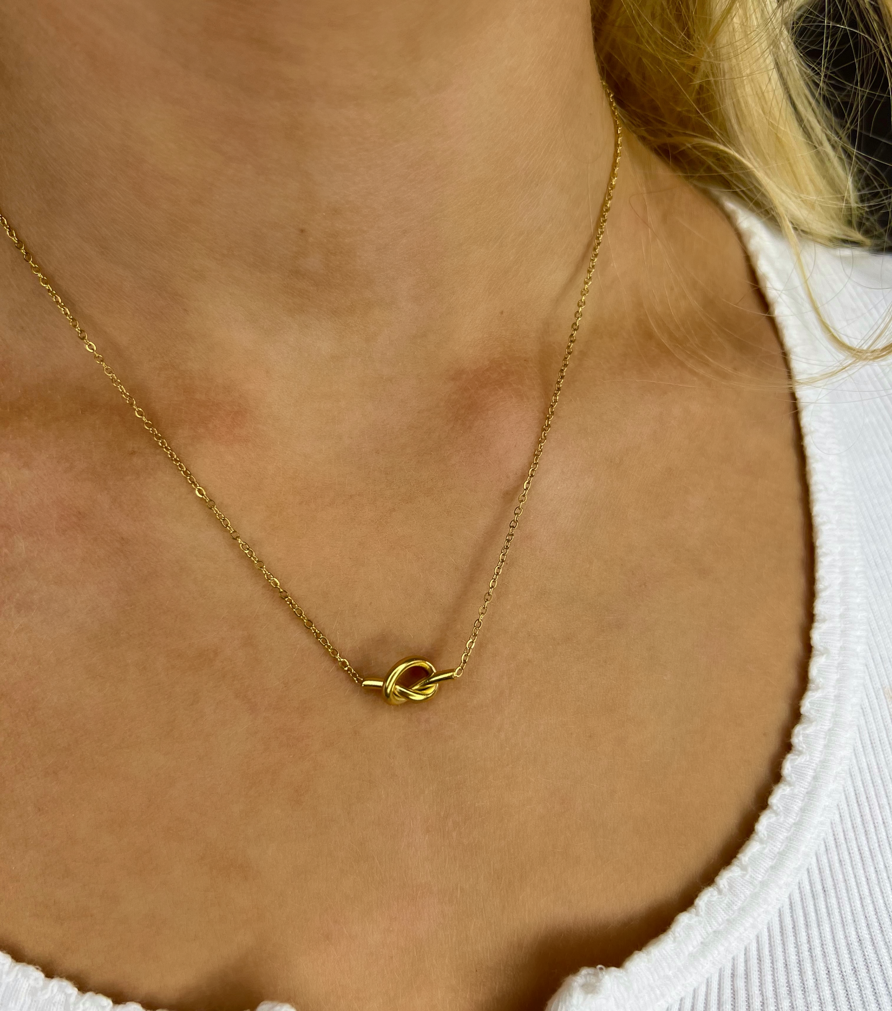 Golden Knot Necklace