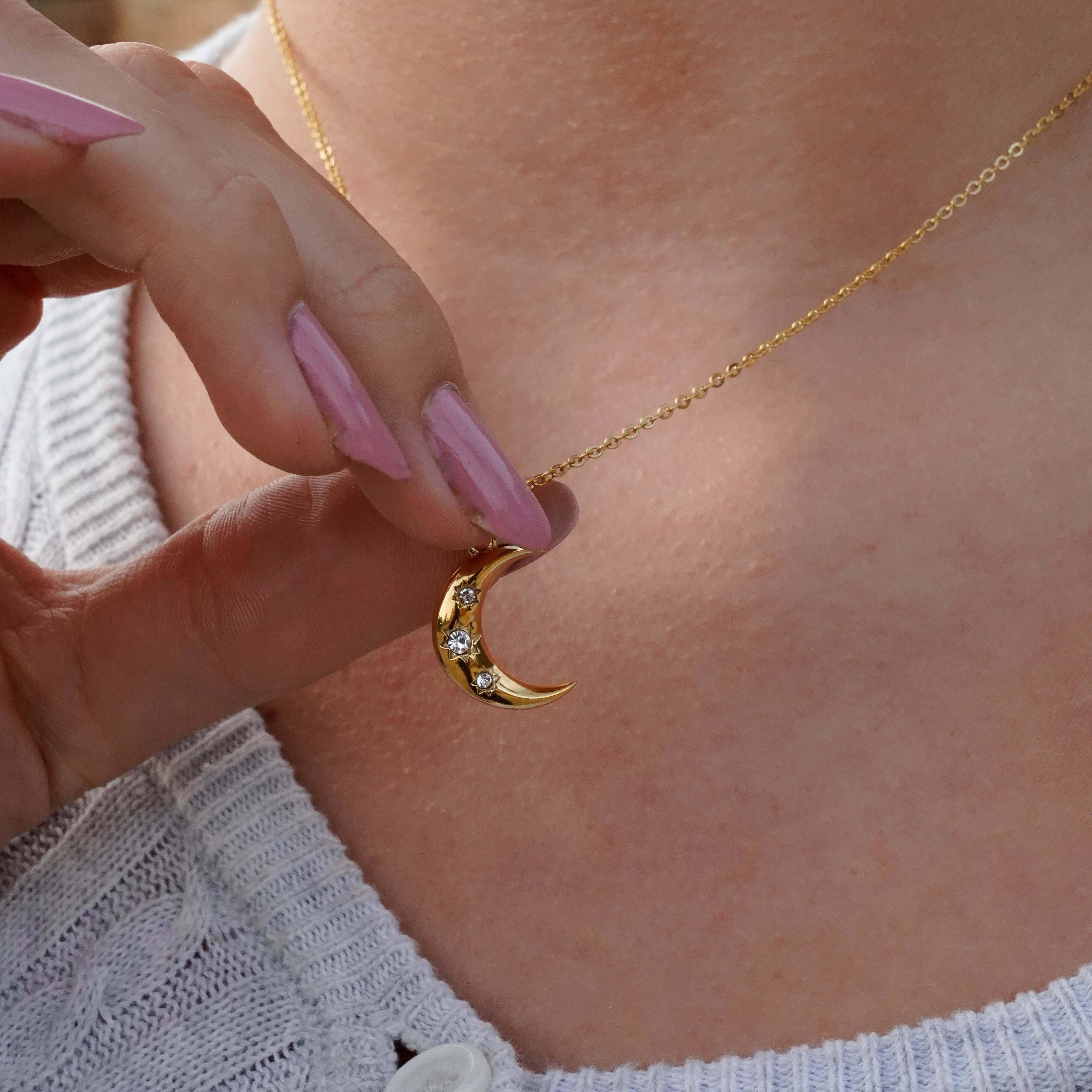 Sparkling Moon Necklace