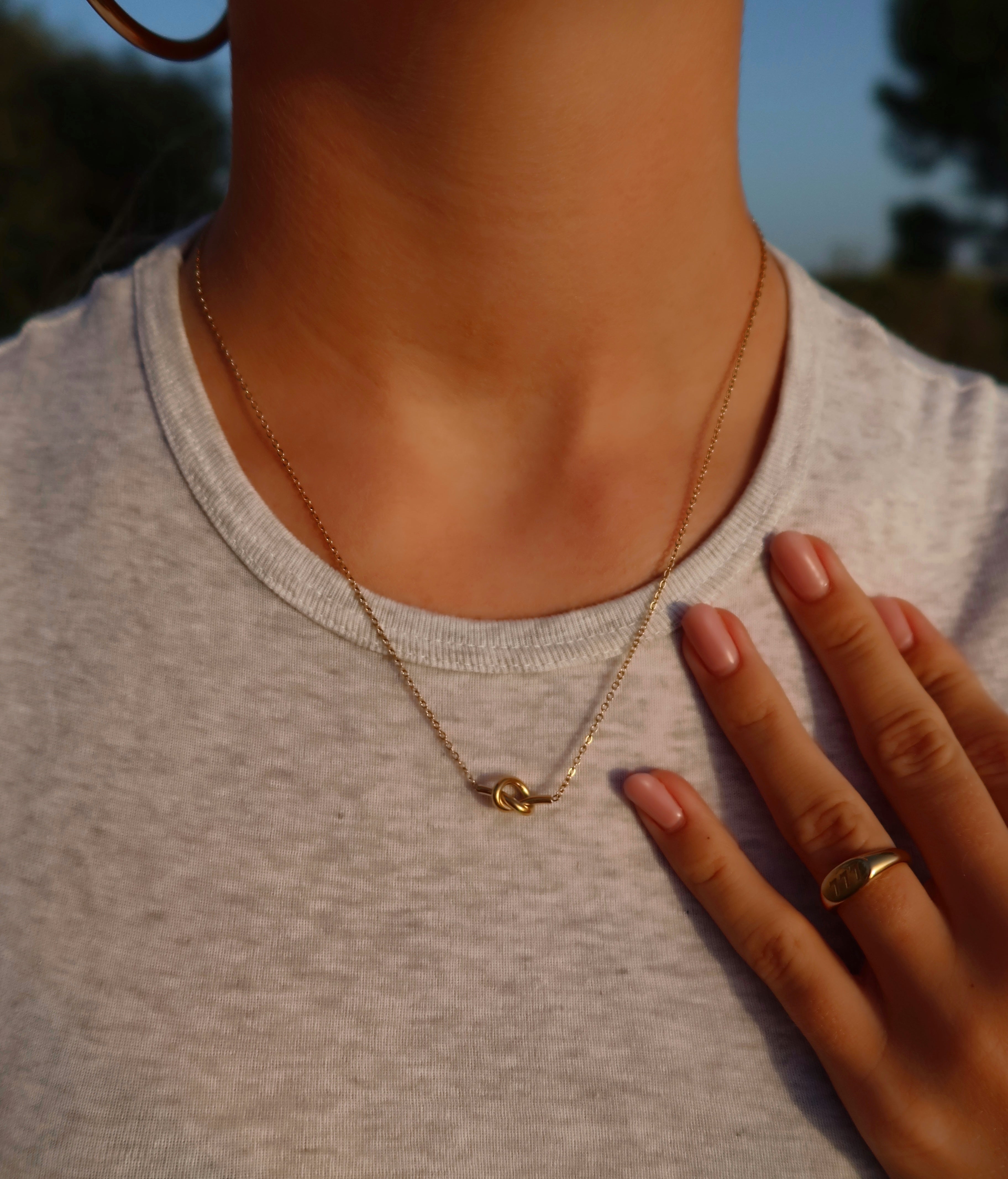 Golden Knot Necklace
