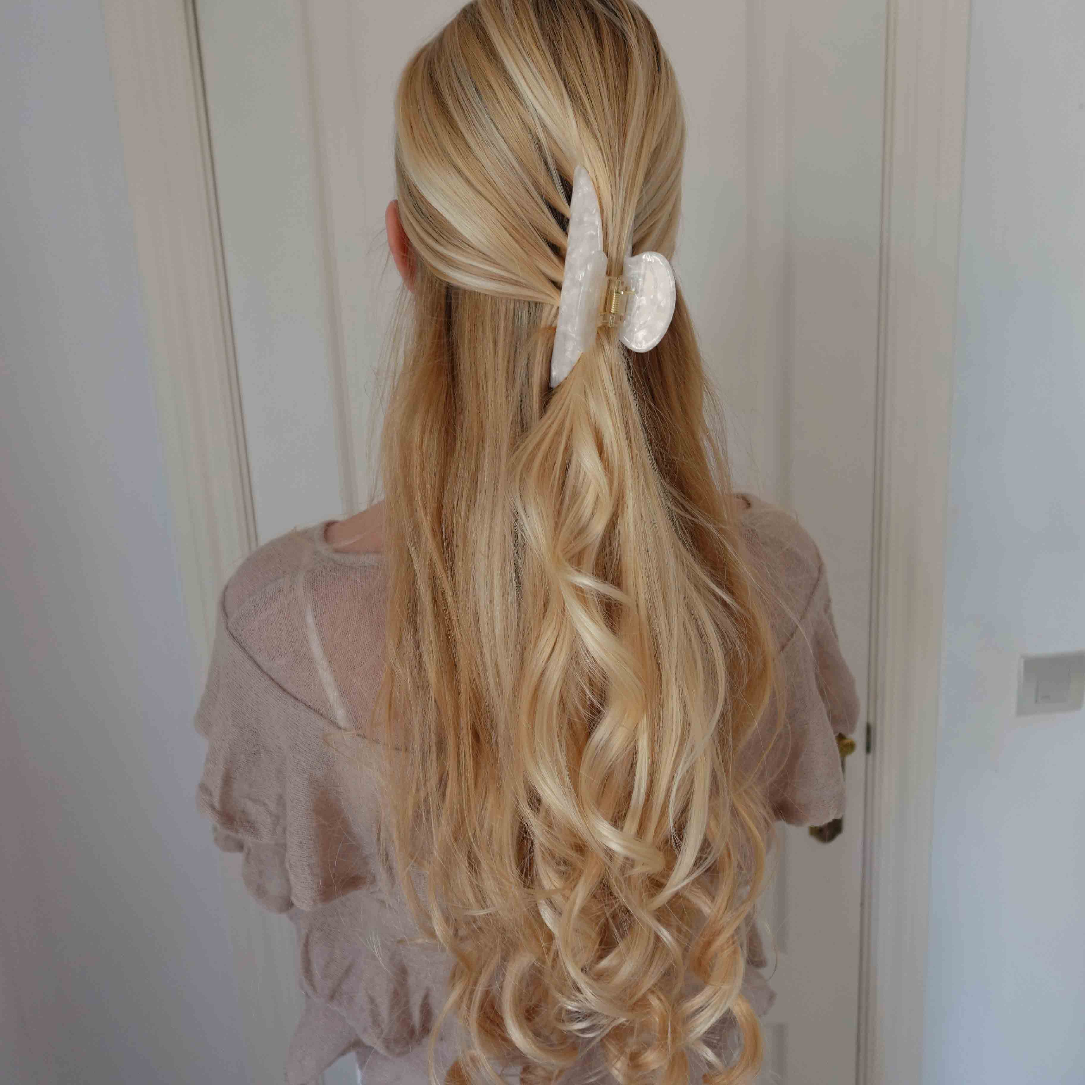 Haarklammer "Marble White"