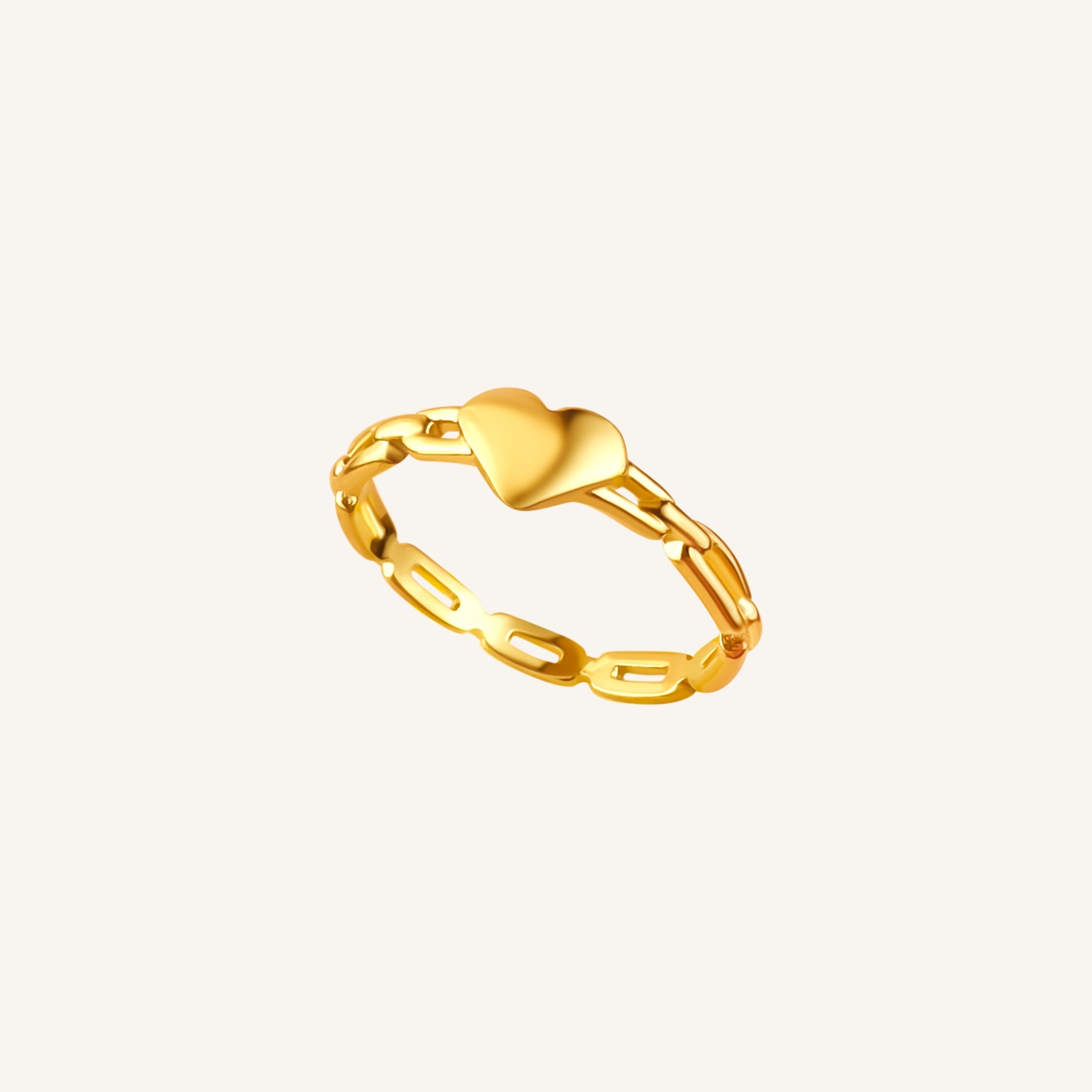 Heart Chain Ring