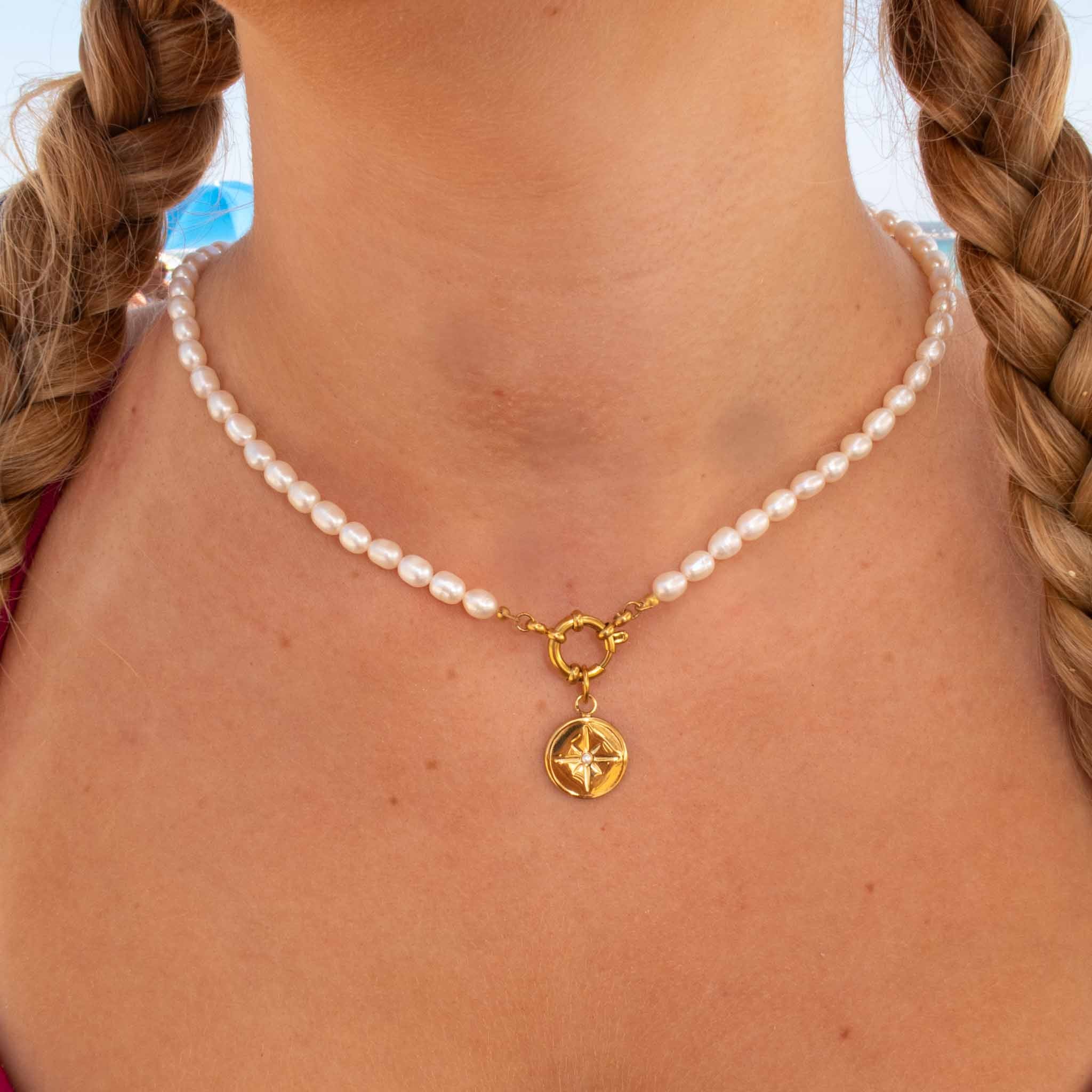 Classic Pearl Charm Necklace