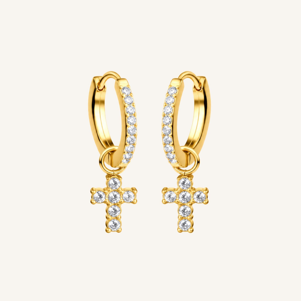 Sparkling Cross Ohrringe