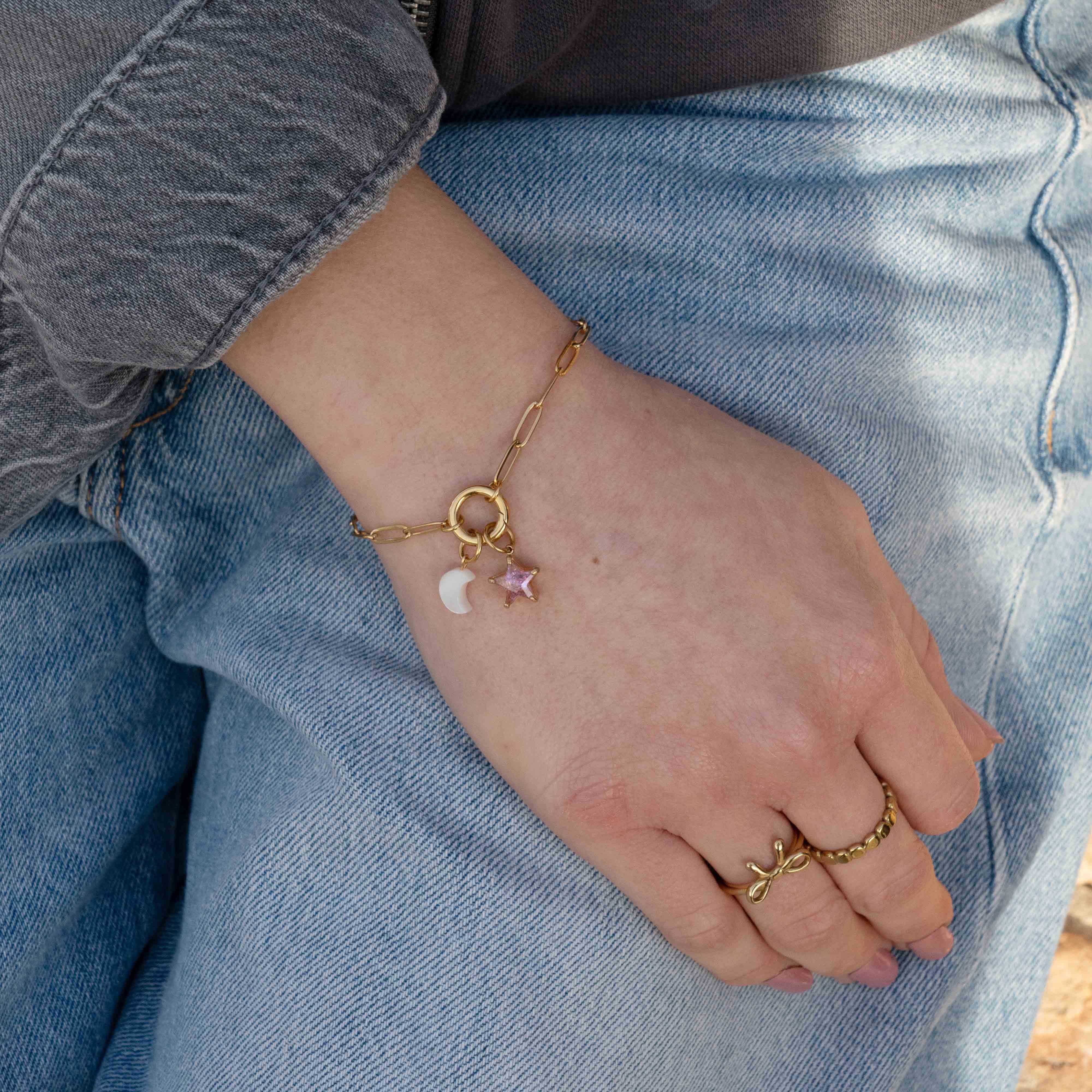 Paperclip Charm Armband