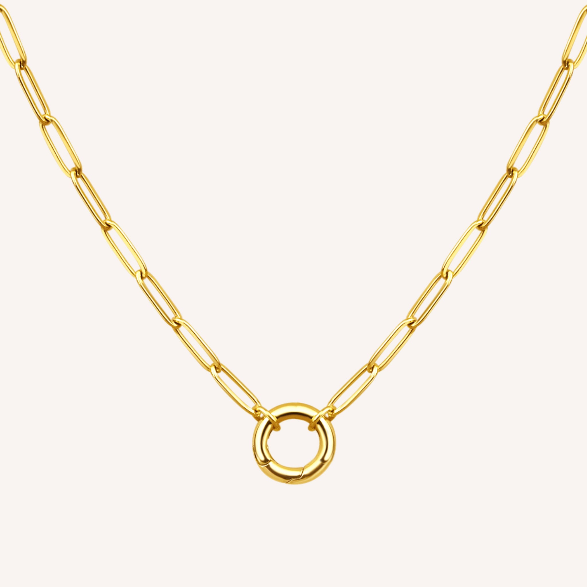 Basic Paperclip Charm Necklace