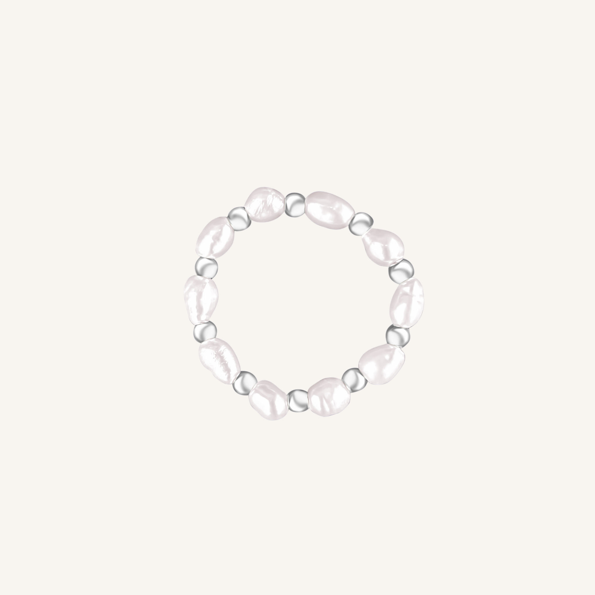 Silver Pearls Ring