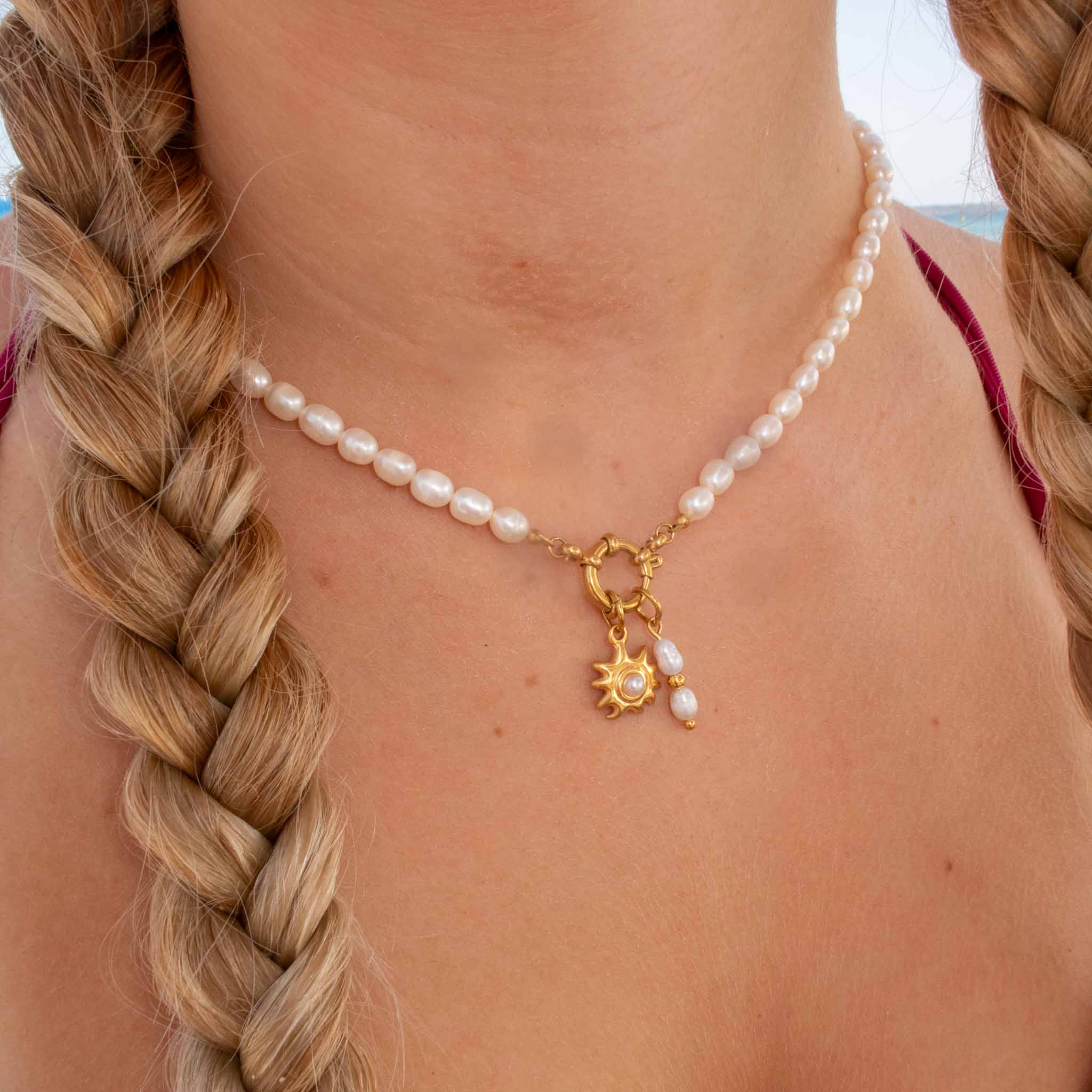 Classic Pearl Charm Necklace