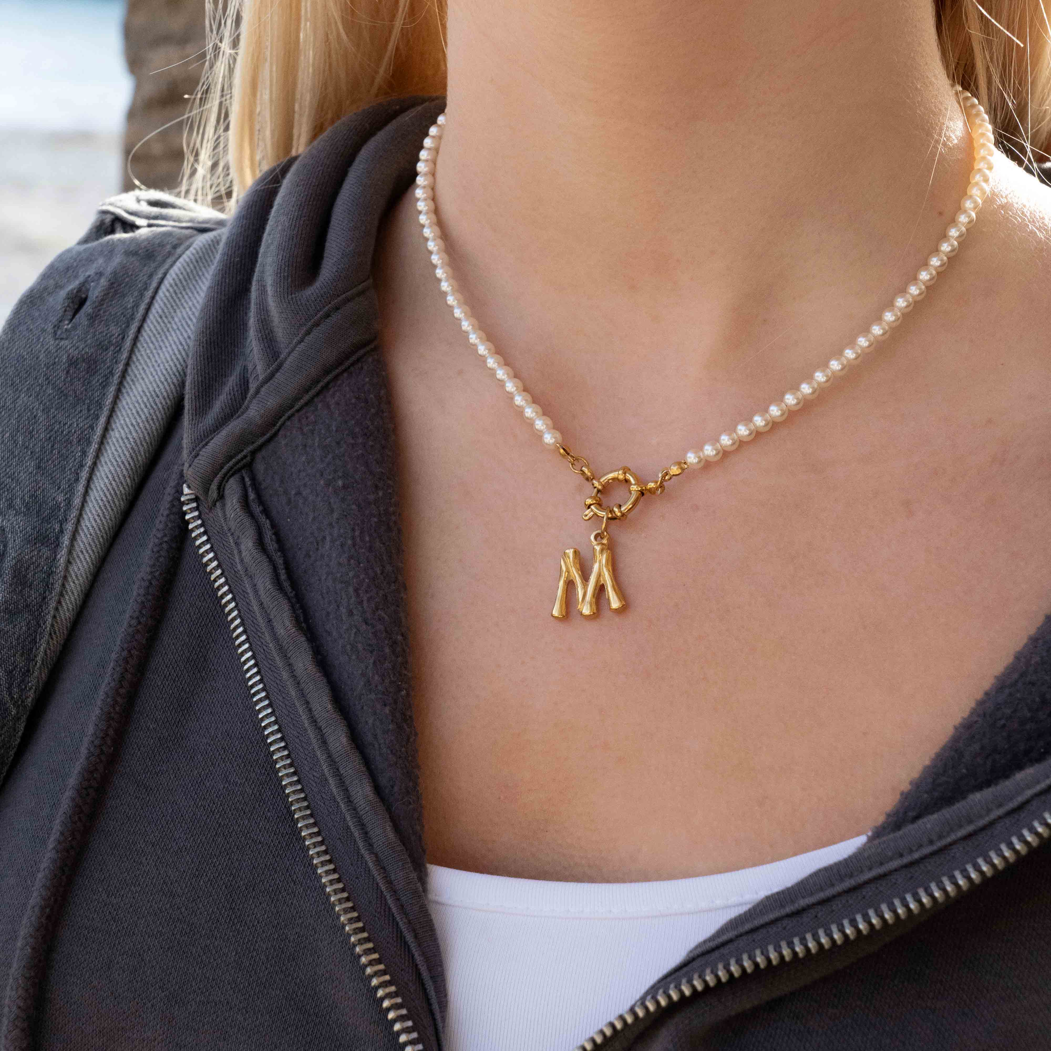 Bamboo Letter Charm