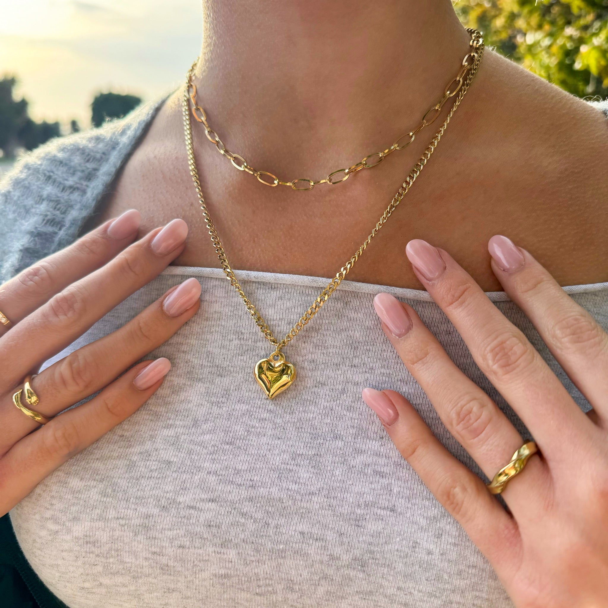 Charm Necklace Layered
