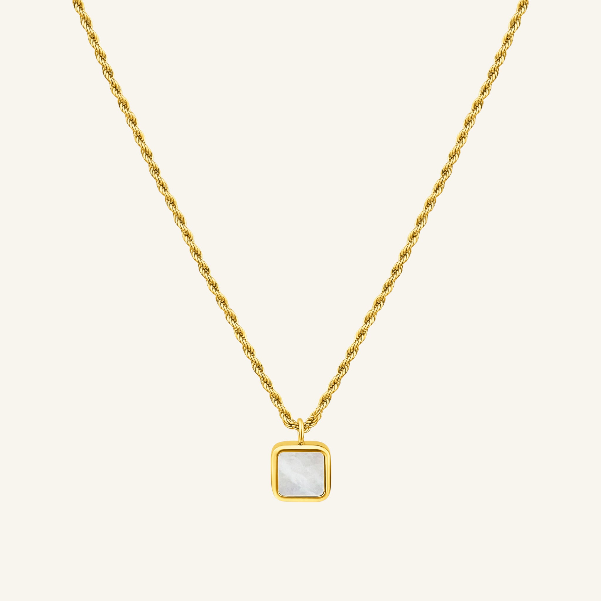 Shiny Square Necklace