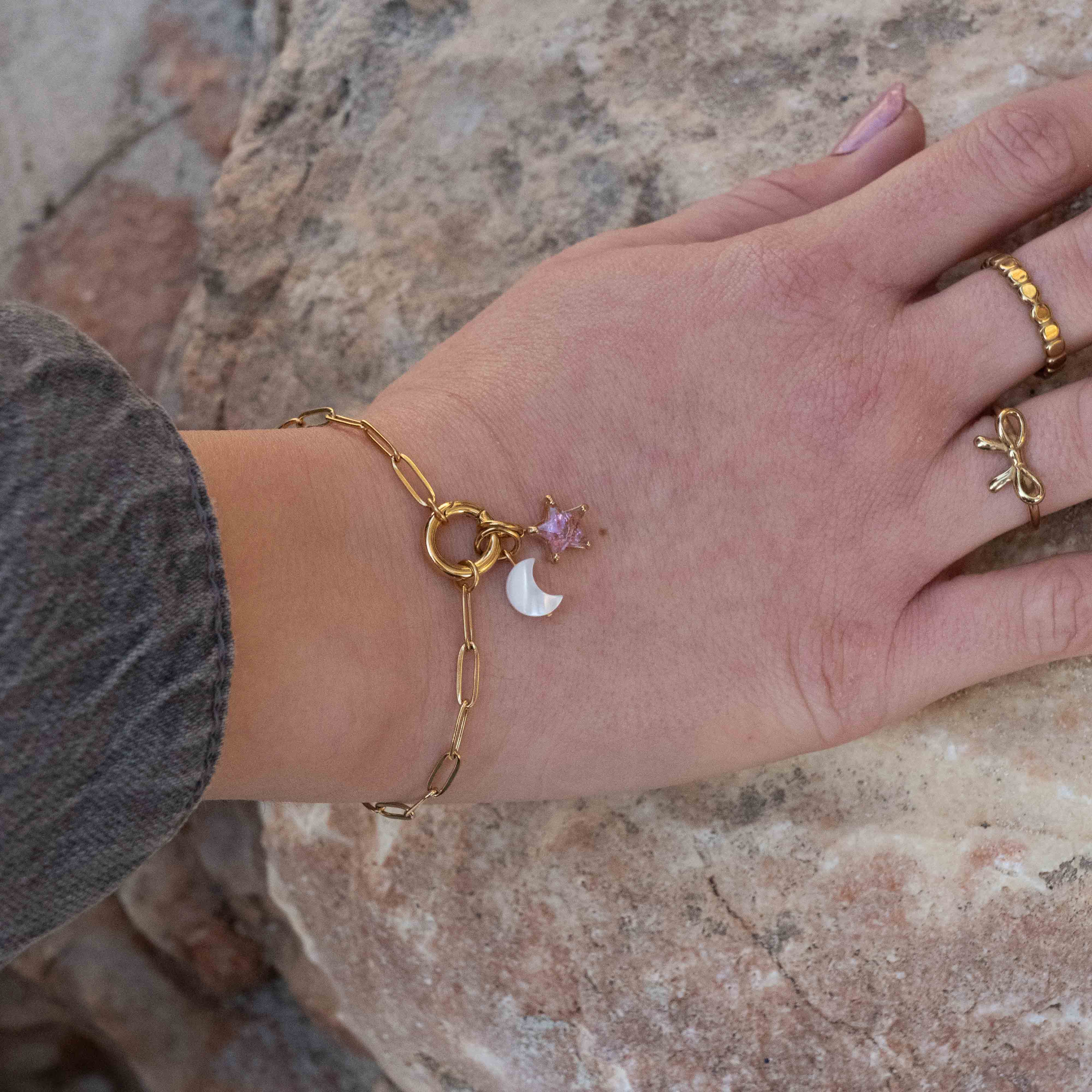 Paperclip Charm Armband
