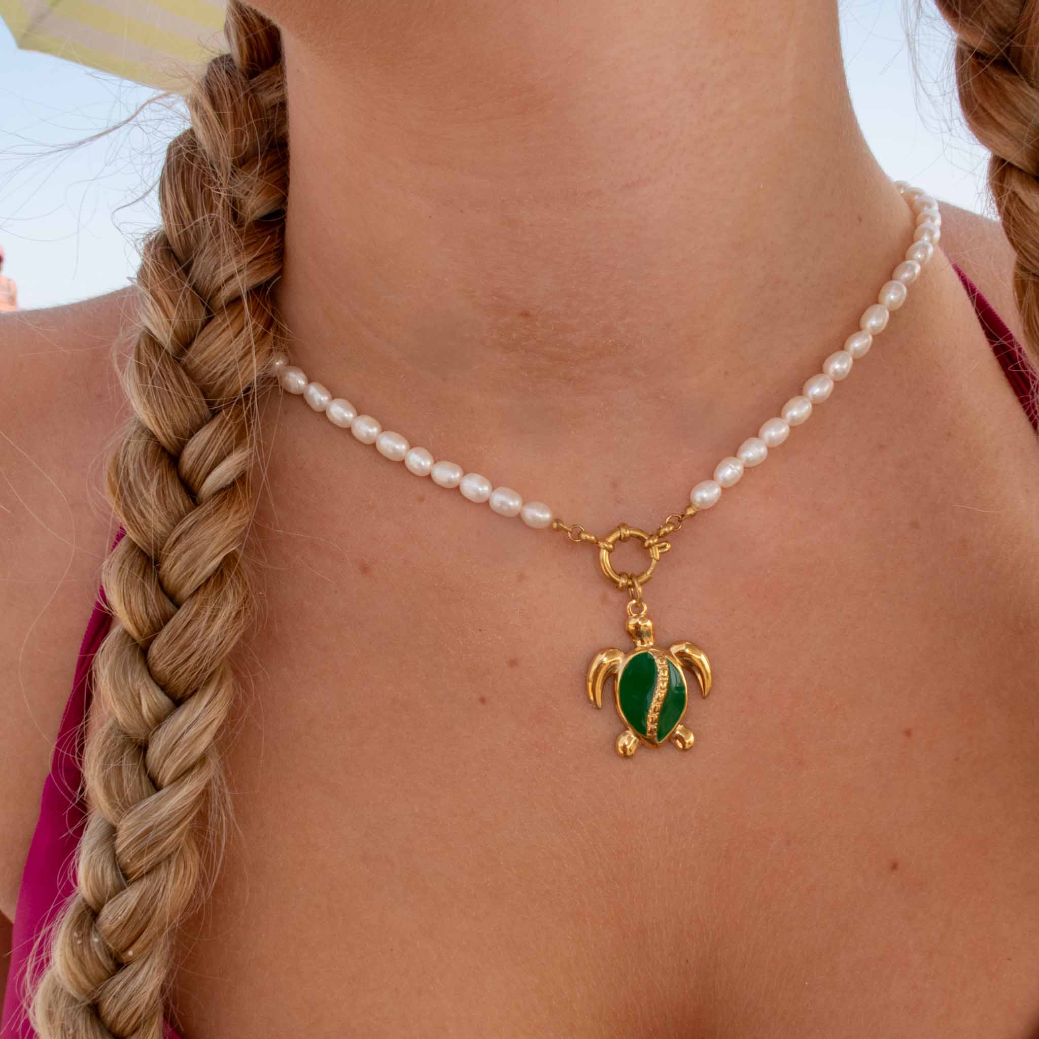 Classic Pearl Charm Necklace