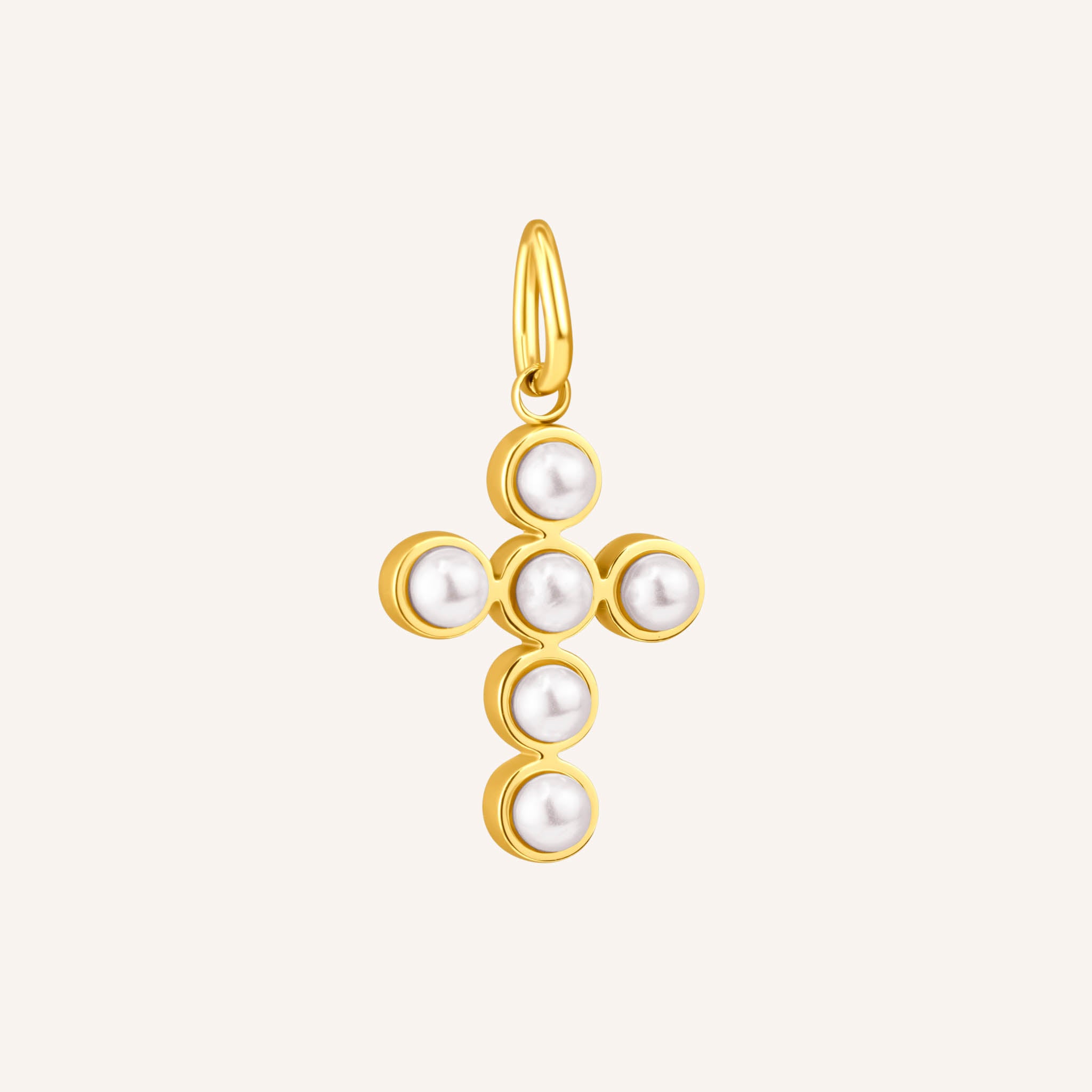 Pearly Cross Charm
