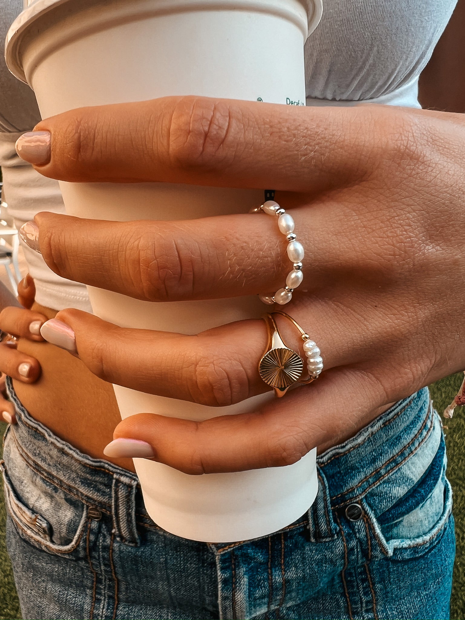 Silver Pearls Ring