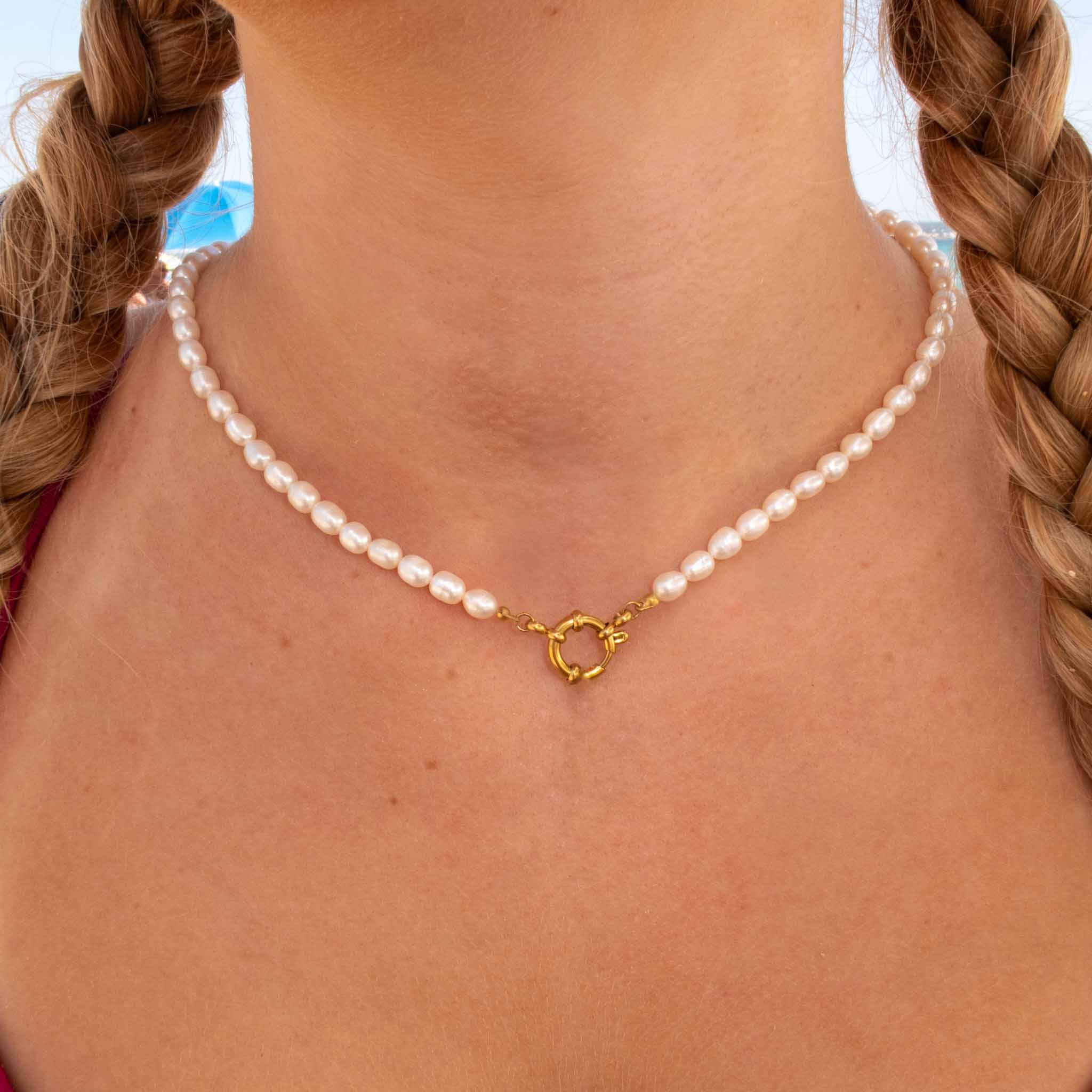 Classic Pearl Charm Necklace