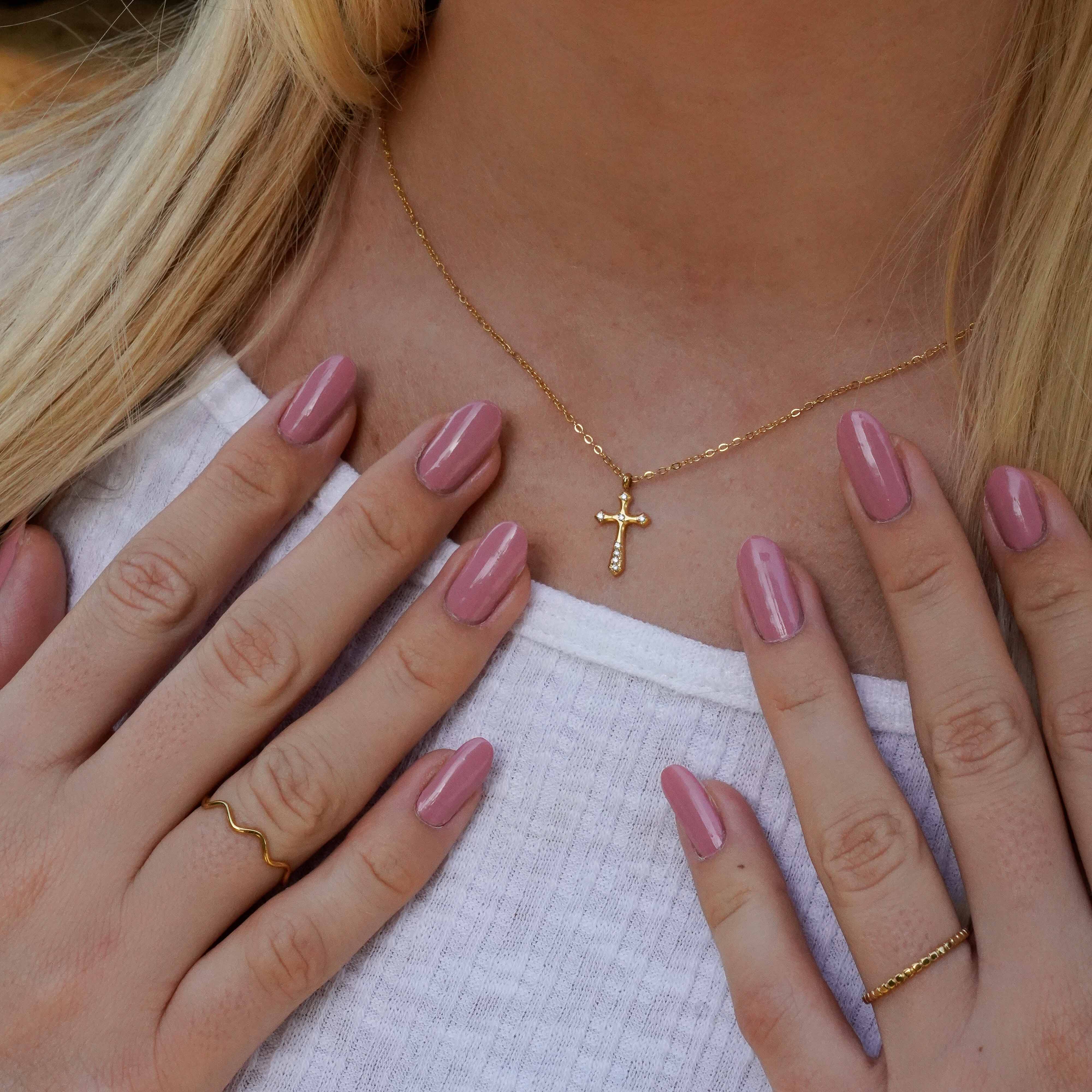 Sparkling Cross Necklace