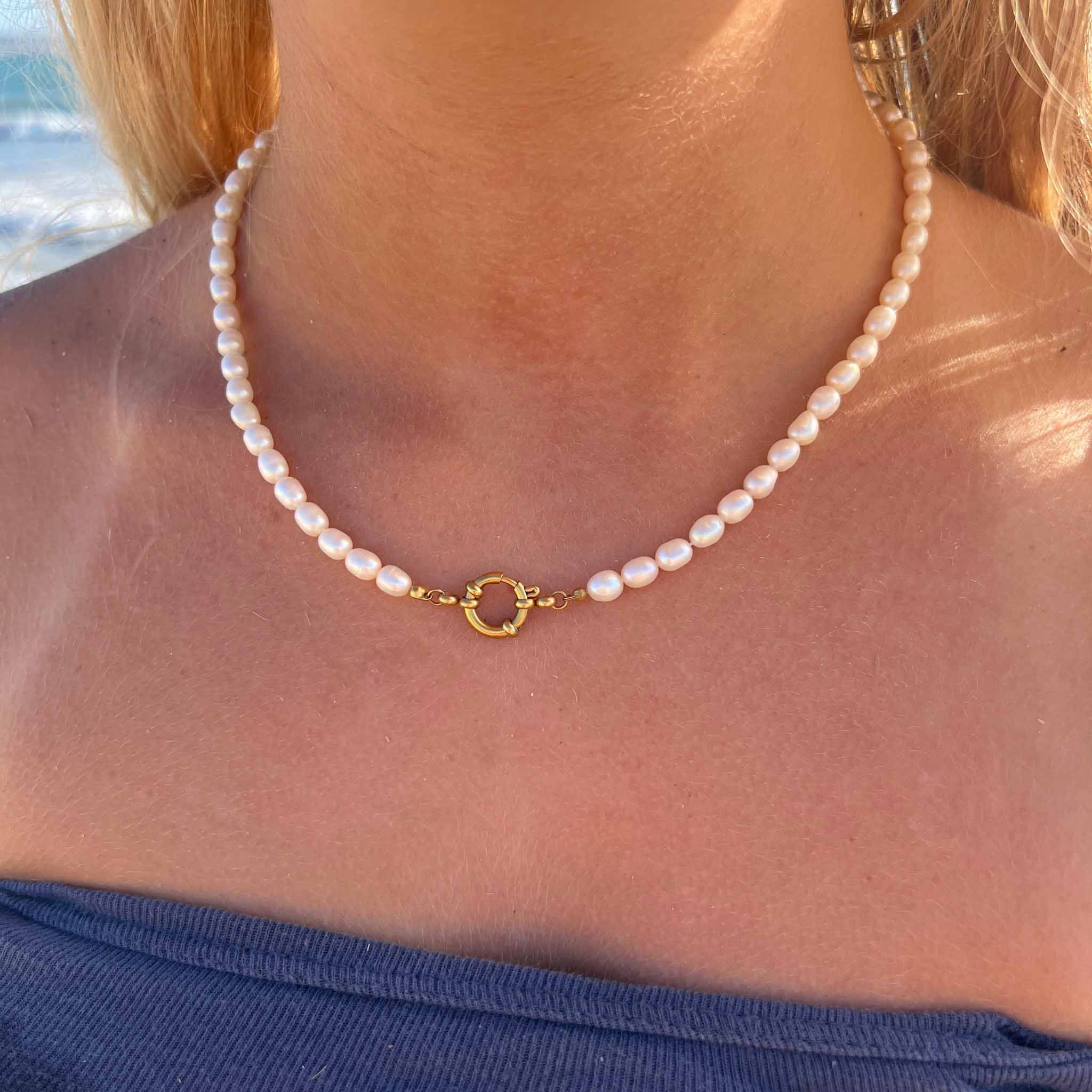 Classic Pearl Charm Necklace