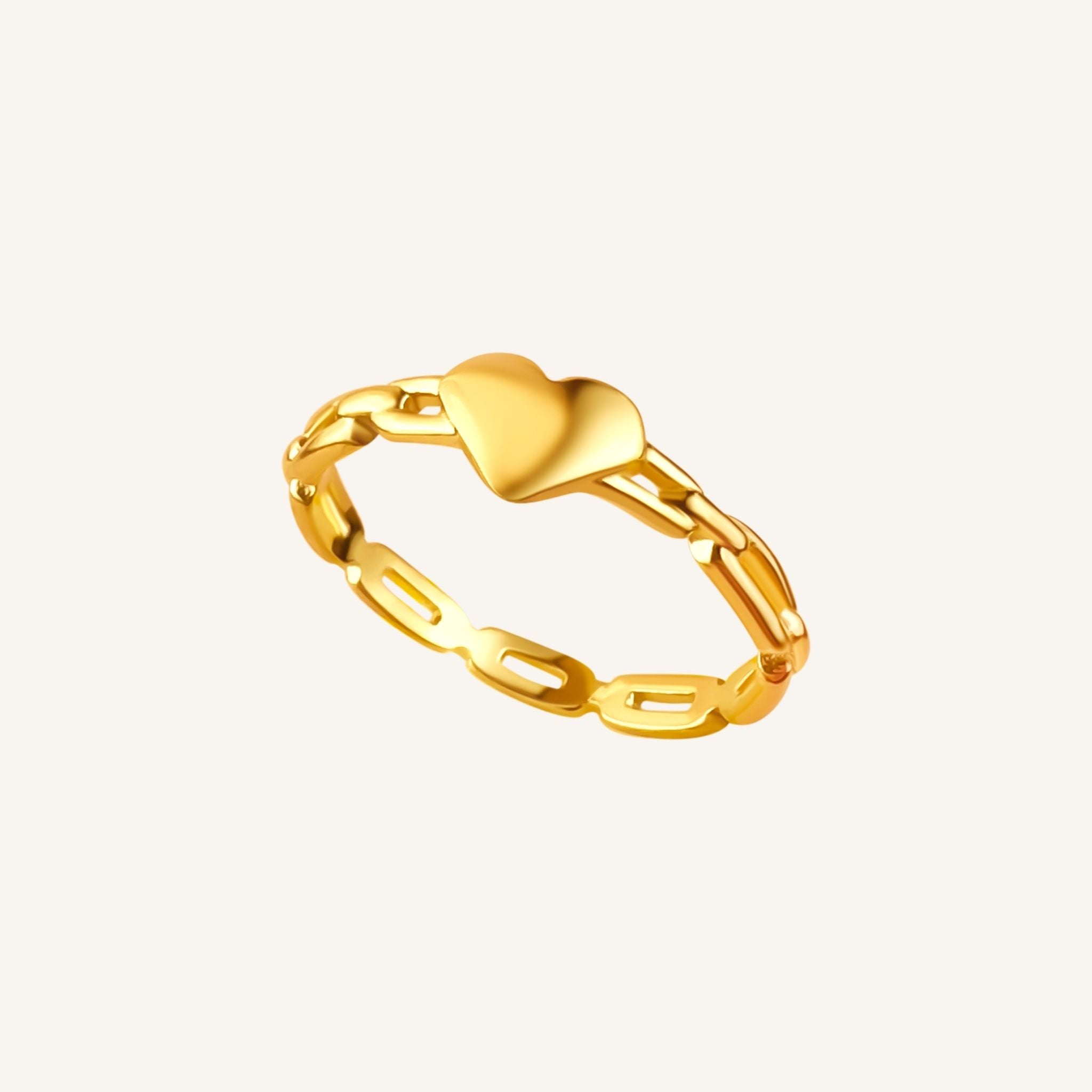Heart Chain Ring