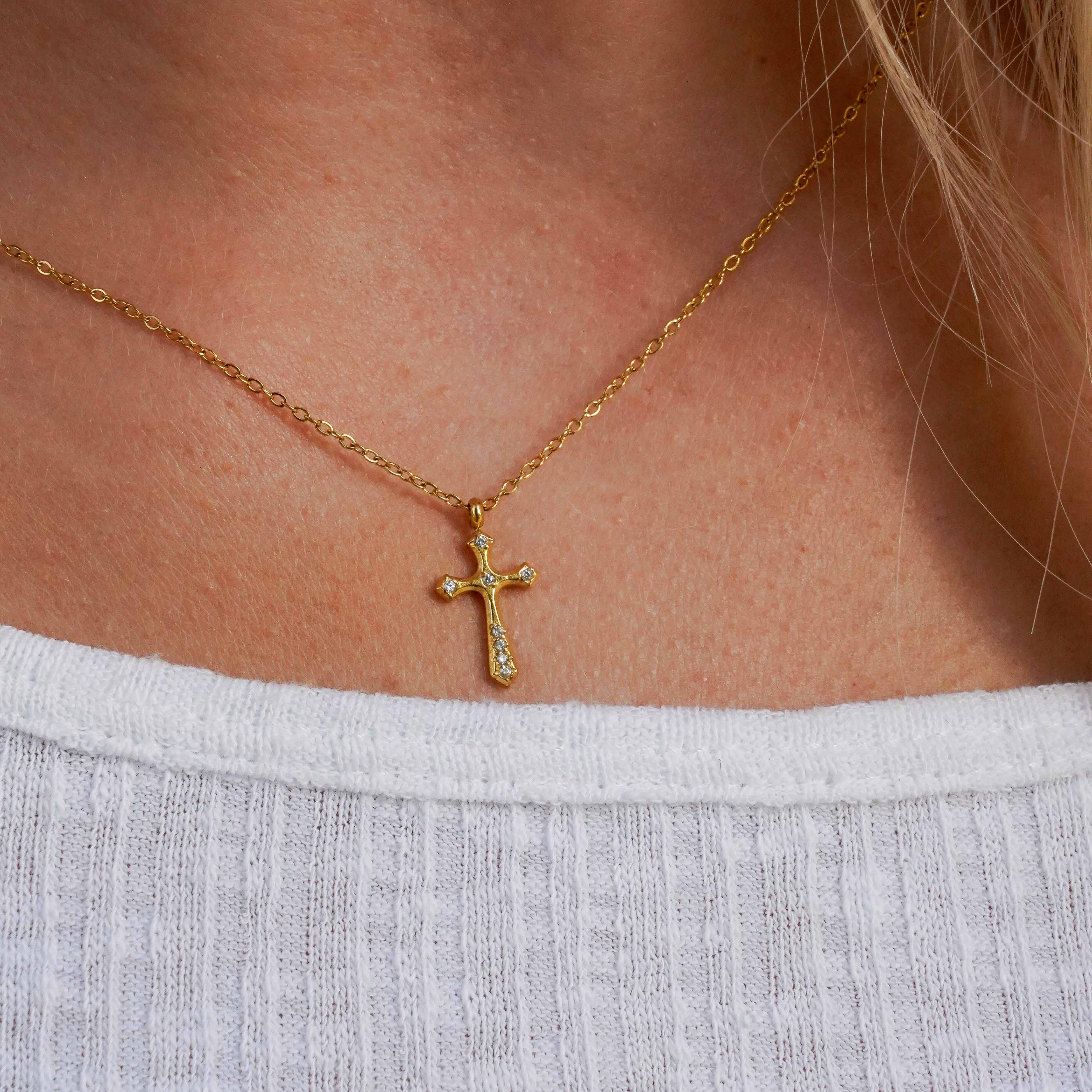 Sparkling Cross Necklace