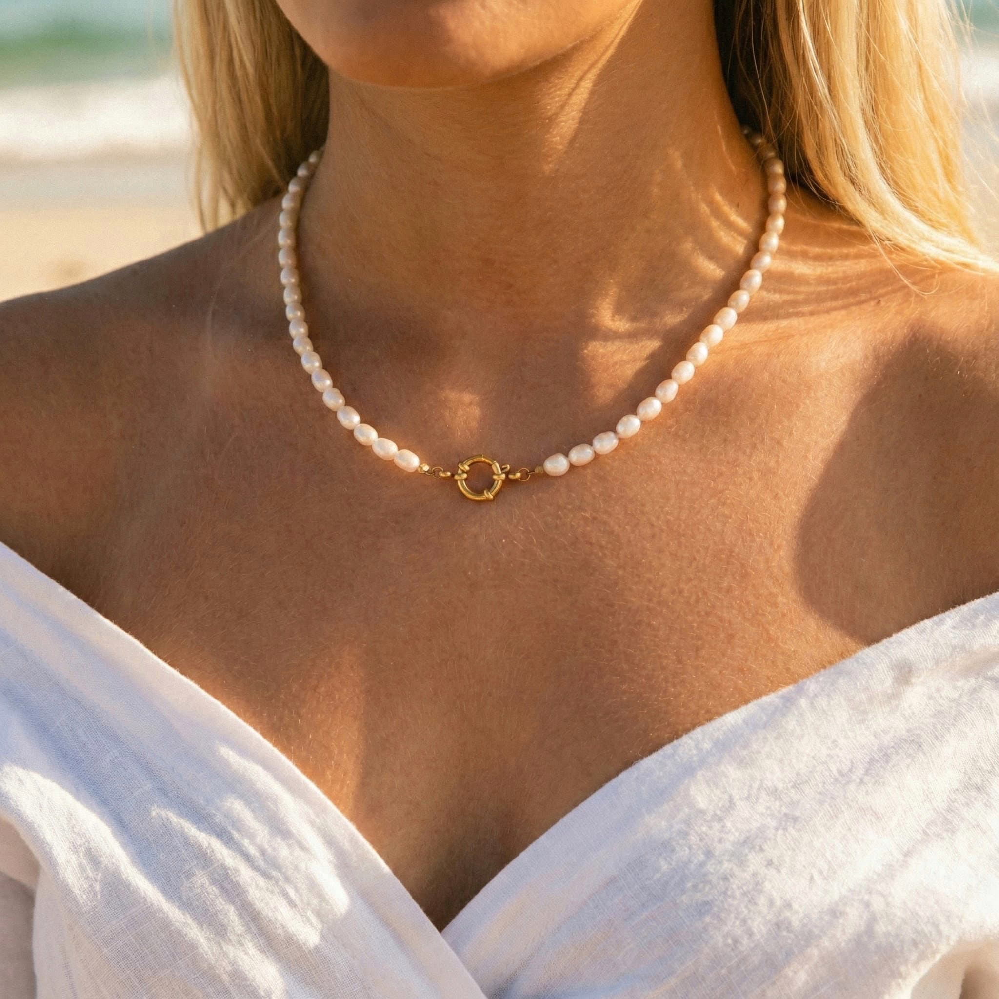 Classic Pearl Charm Necklace