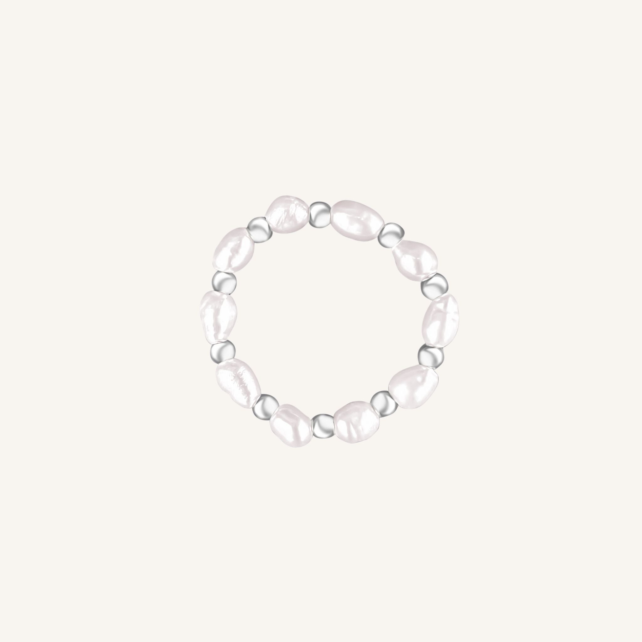 Silver Pearls Ring