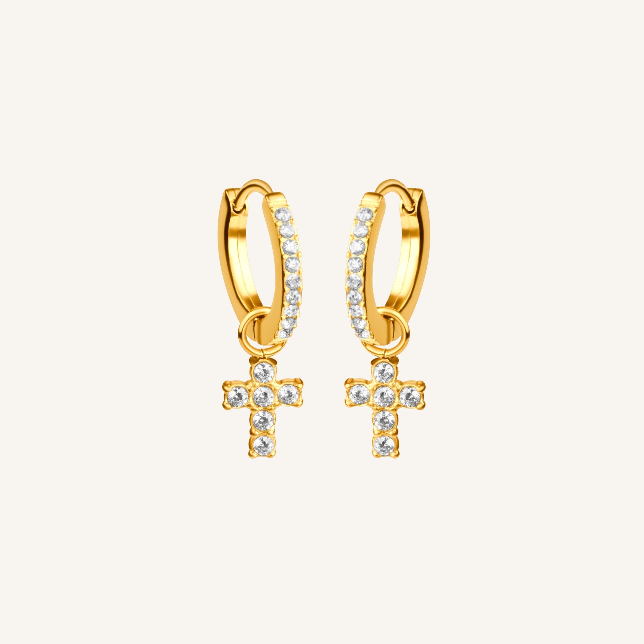 Sparkling Cross Ohrringe