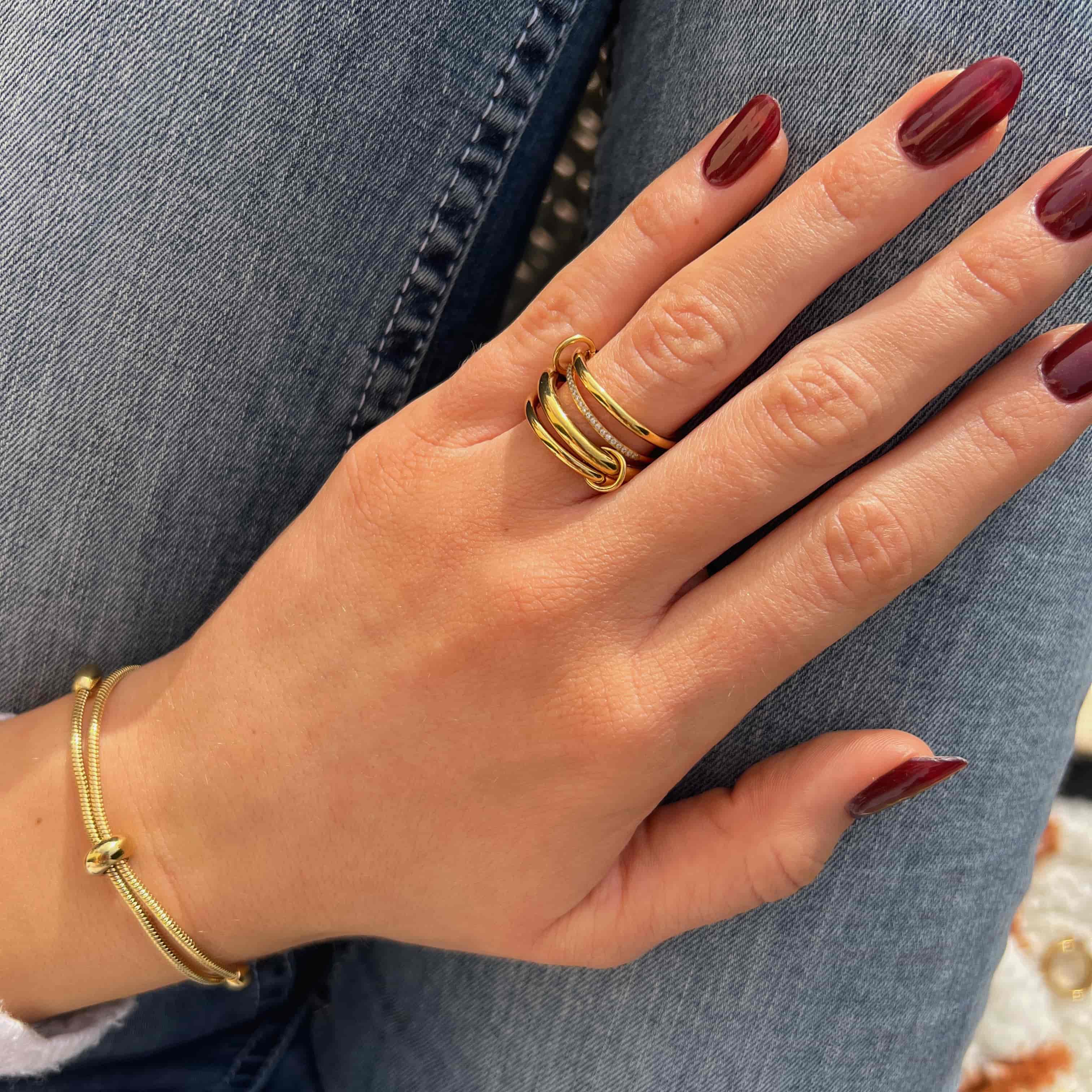 Glittering Ring Stack