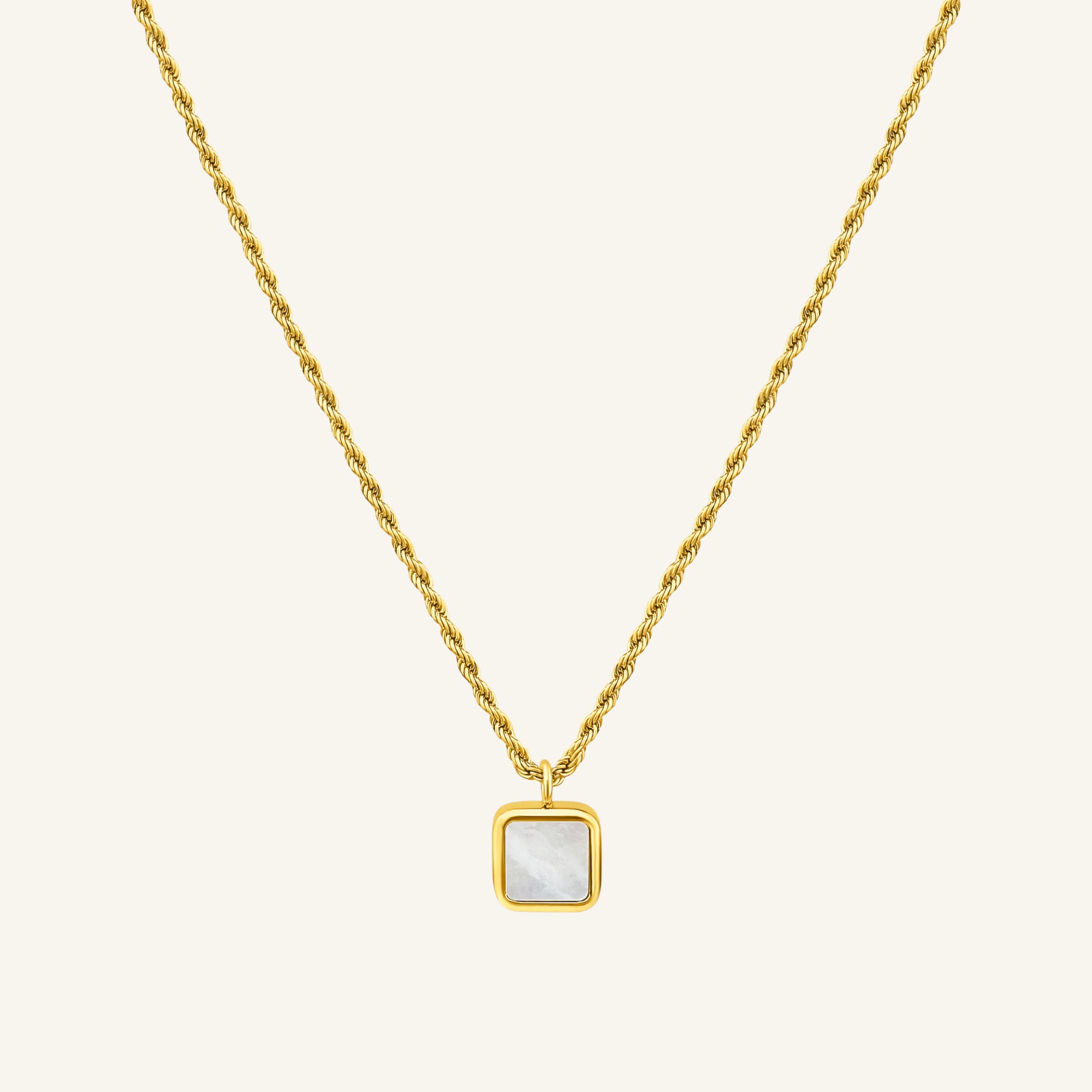 Shiny Square Necklace