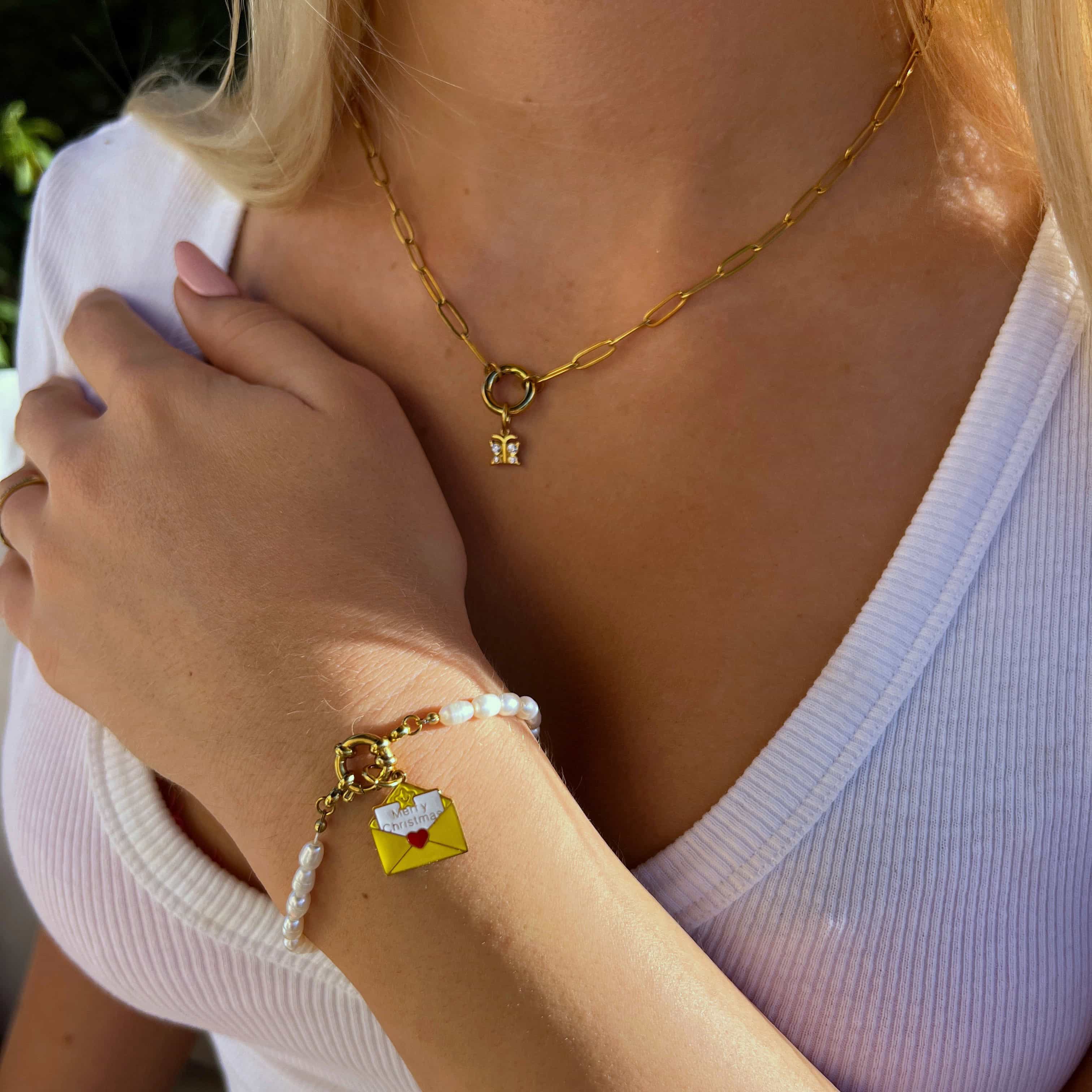 Christmas Letter Charm